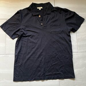 navy blue Burberry polo shirt